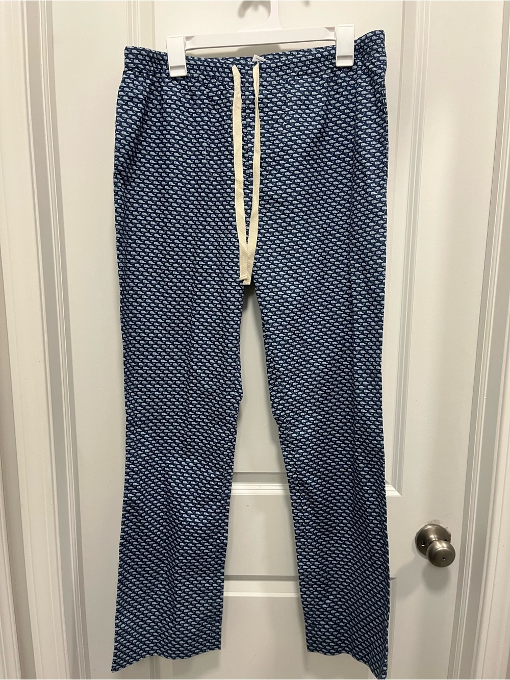 Vineyard Vines 100% Cotton Whale Logo Pajama Lounge Pants Men’s Medium Blue